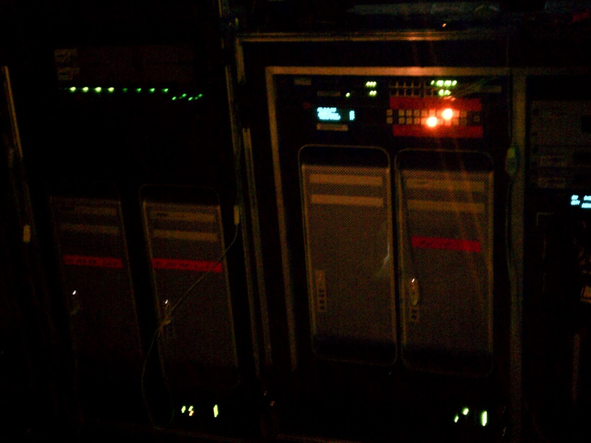 Macs in a rack @ Kings of Leon production rehearsals