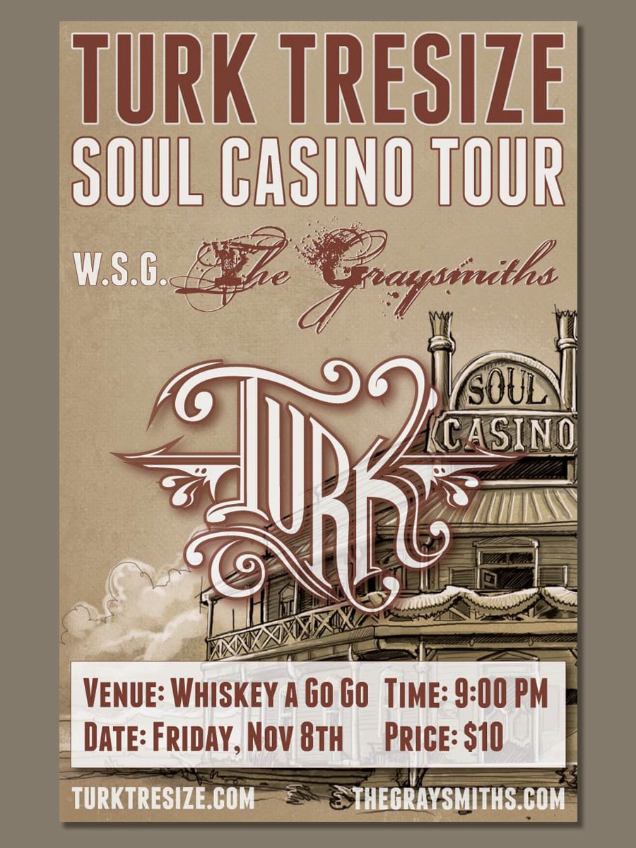 Consonant Music - Turk Tresize Soul Casino Tour Poster