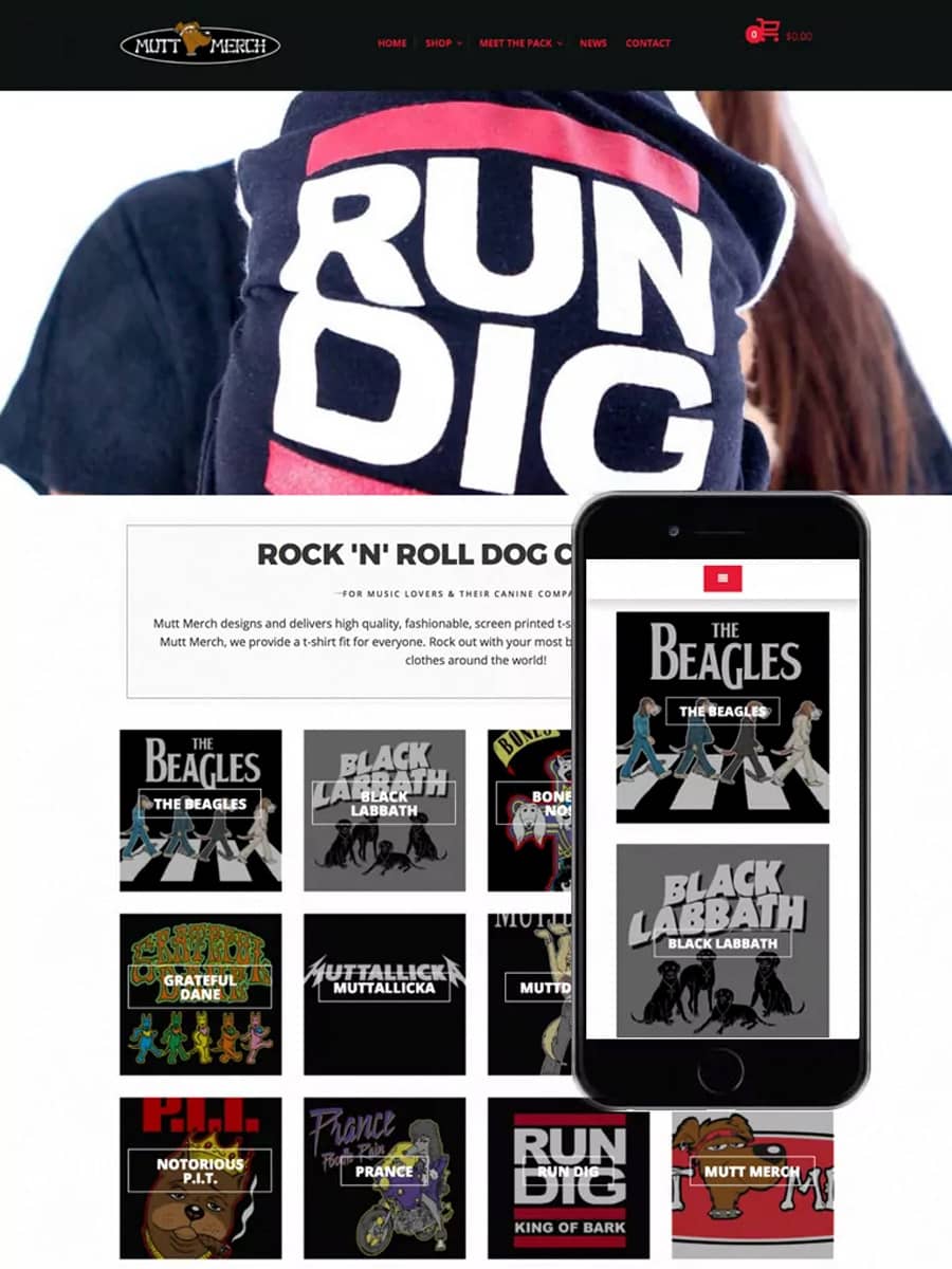 Mutt Merch eCommerce Shop - Consonant Marketing
