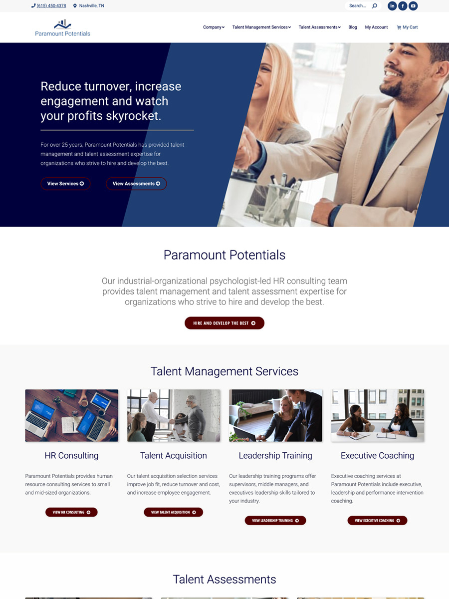 Paramount Potentials - SEO & eCommerce Web Design - Consonant Marketing